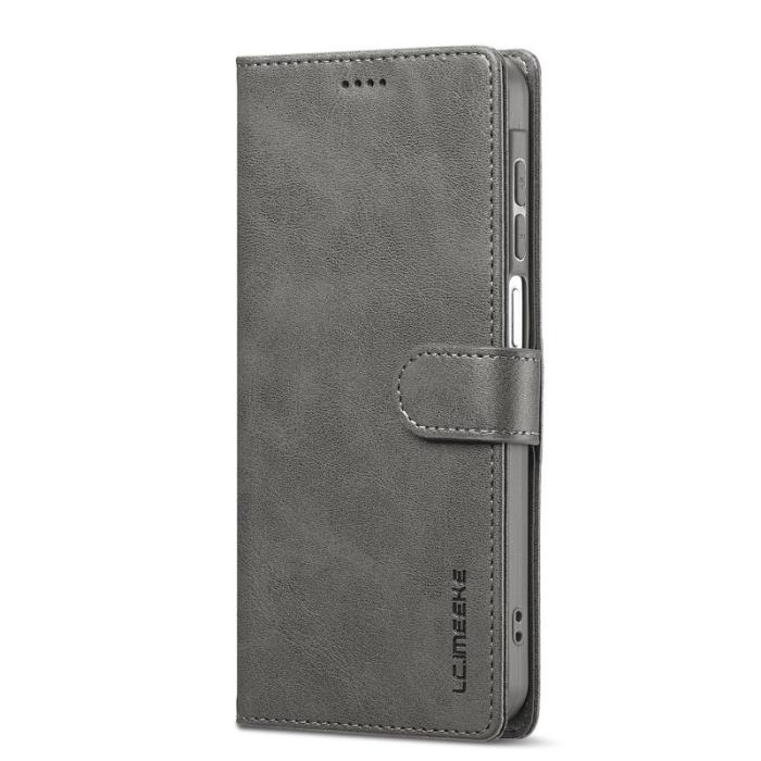 LC.imeeke - LC.IMEEKE Samsung Galaxy A17 Plånboksfodral Konstläder - Grå