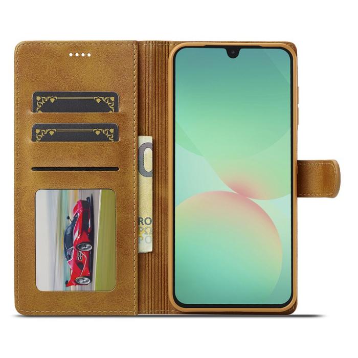 LC.imeeke - LC.IMEEKE Samsung Galaxy A17 Plånboksfodral Konstläder - Gul