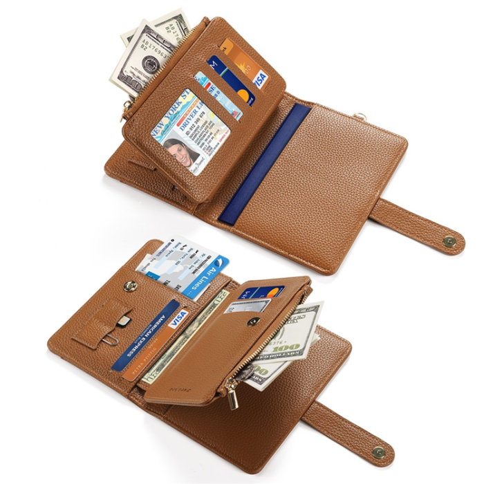 Dux Ducis - Dux Ducis Passhållare Plånbok RFID Multikort PU-Läder - Brun