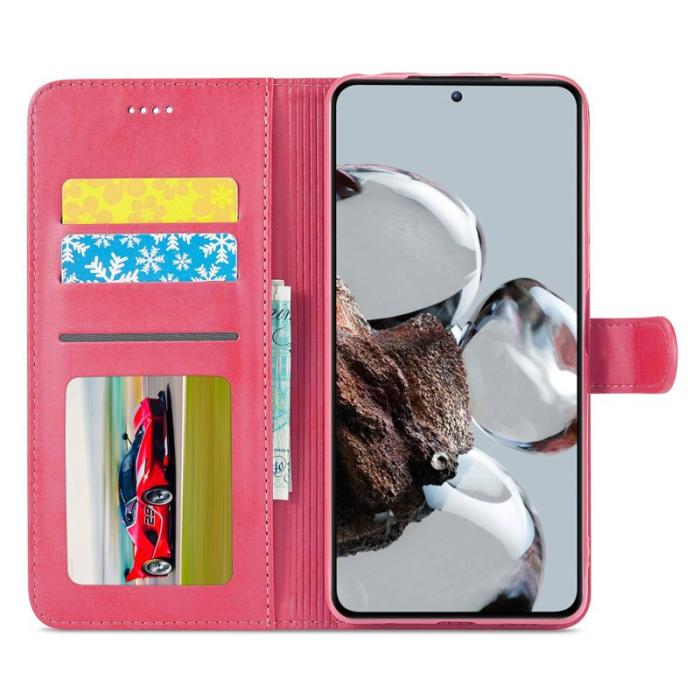 LC.imeeke - LC.IMEEKE Xiaomi 12T 5G Plånboksfodral Konstläder - Rosa