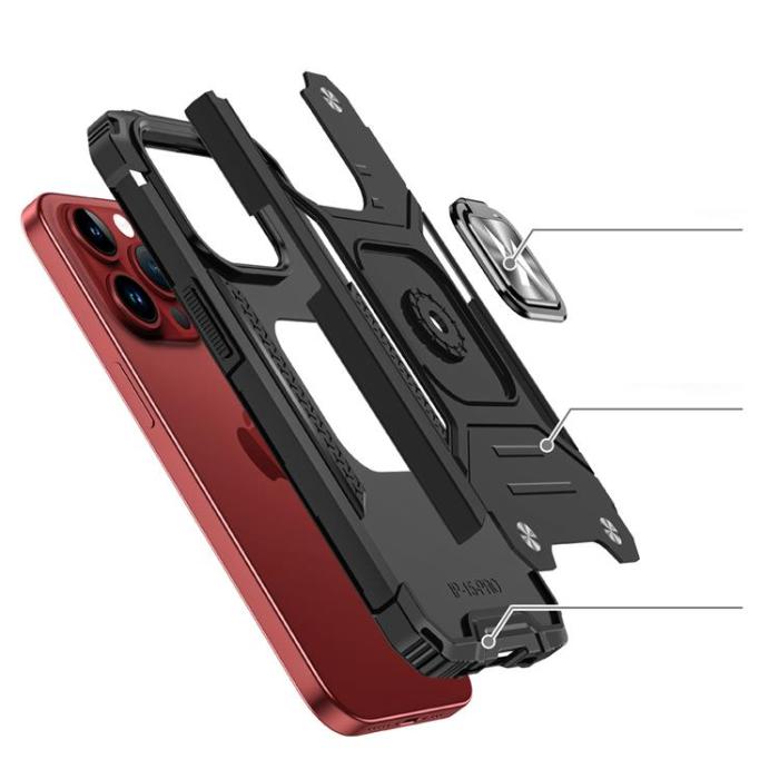 Wozinsky - Wozinsky iPhone 15 Pro Mobilskal Ringhållare - Röd
