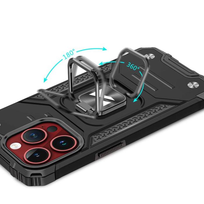 Wozinsky - Wozinsky iPhone 15 Pro Mobilskal Ringhållare - Röd