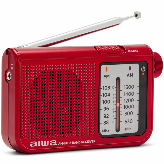 AIWA - AIWA Pocket Radio med FM/MW - Röd