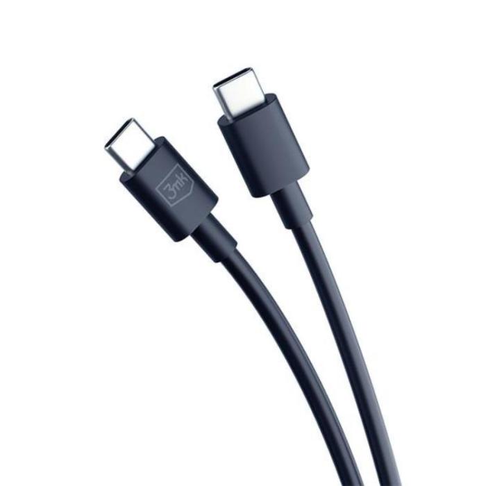 3MK - 3MK Snabbladdare 45W 2x USB-C med USB-C Kabel Hyper - Svart