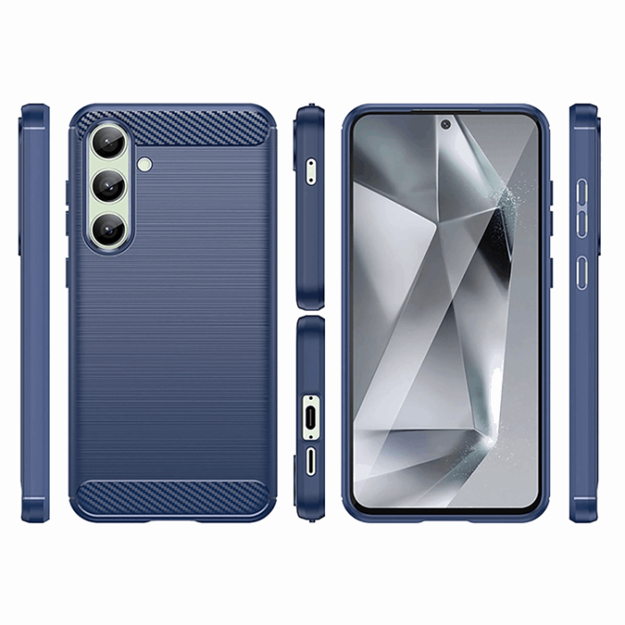 OEM - Galaxy A56/A36 Mobilskal Carbon Flexible - Blå