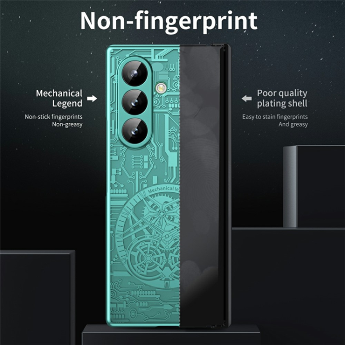 A-One Brand - Galaxy Z Fold7 Mobilskal Mechanical Legend Electroplating - Grön