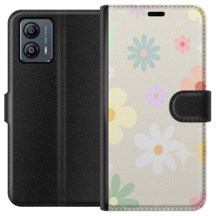 iSecrets - Plånboksfodral till Motorola Moto G53 med fejdande blommor