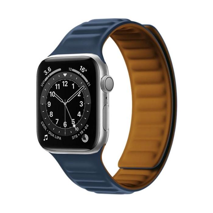 OEM - Apple Watch 2/3/4/5/6/SE (38/40/41mm) Armband Magnetic Strap - Blå