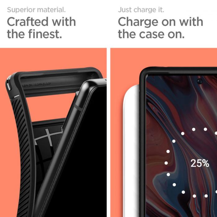 UTGATT1 - Spigen Rugged Armor Skal Pixel 6 - Matte Svart