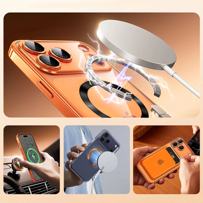 Tech-Protect - Tech-Protect 2-Pack MagSafe Magnetic Ring MMP-210 - Svart/Orange