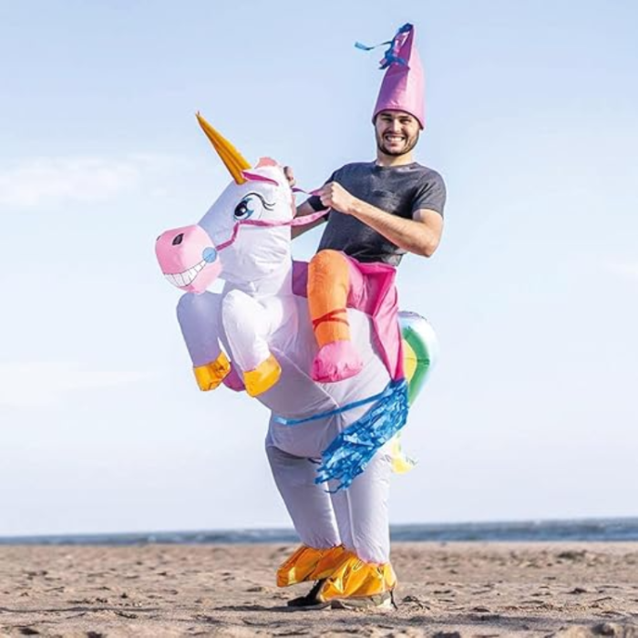 Original Cup - Original Cup Magic Unicorn Uppblåsbar Kostym – Rolig & Premium för vuxna