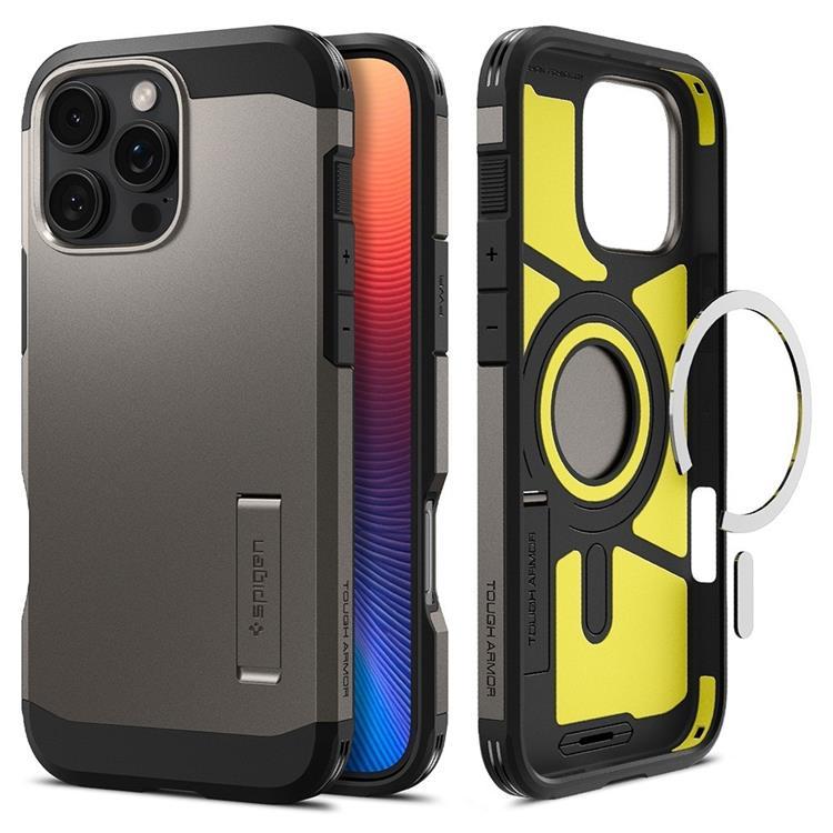 Spigen iPhone 16 Pro Max Mobilskal MagSafe Tough Armor - Gunmetal | 2353 | AlltMobil