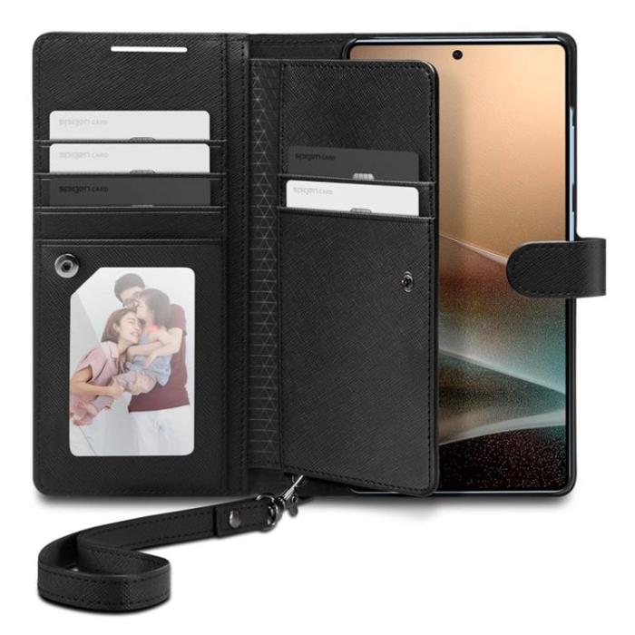 Spigen - Spigen Galaxy S25 Ultra Plånboksfodral ”S” - Svart