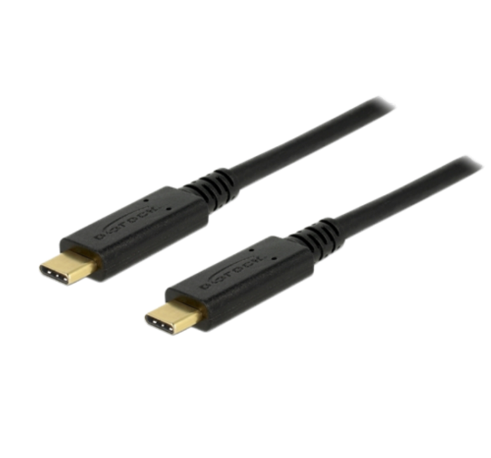 UTGATT1 - DeLock USB-C till USB-C Kabel 1m 5A - Svart