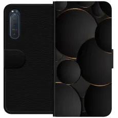 Gustaf - Pl&aring;nboksfodral till Sony Xperia 5 II med Lyxig Cirklar