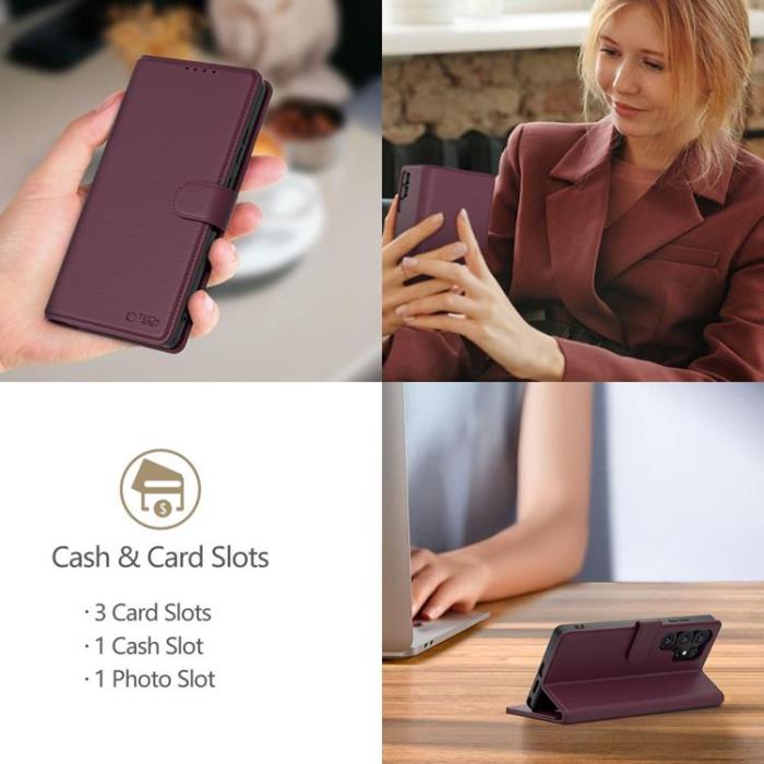 Tech-Protect - Tech-Protect Galaxy S25 Plånboksfodral - Mulberry