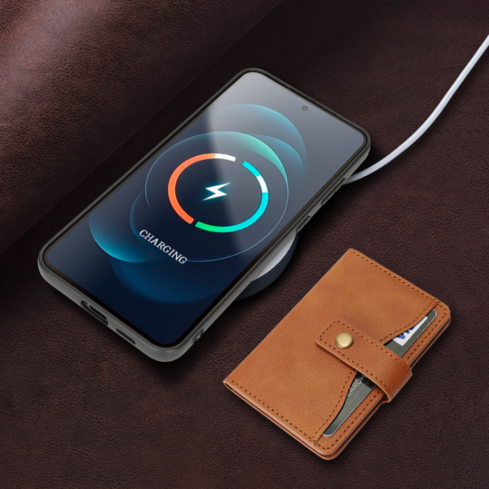 A-One Brand - Galaxy S25 Plus Mobilskal MagSafe Detachable Korthållare Kickstand