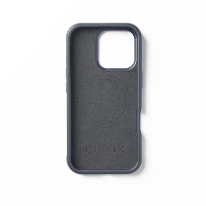 Mujjo - Mujjo iPhone 16 Pro Mobilskal MagSafe Shield - Stålblå
