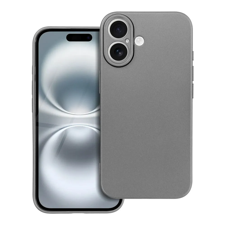 iPhone 16 Plus Mobilskal Metallic - Grå | 2353 | AlltMobil