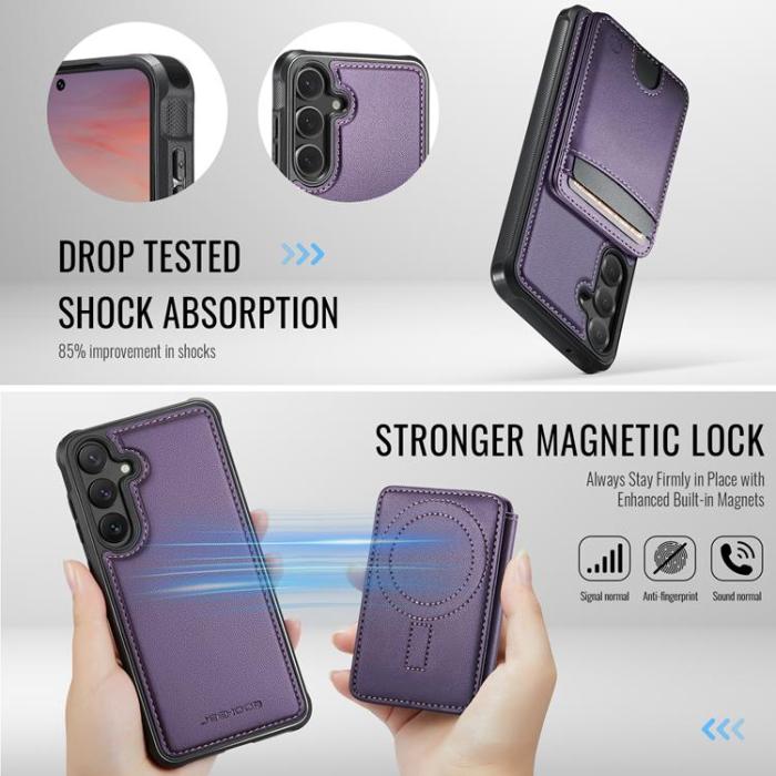 OEM - JEEHOOD Samsung Galaxy S23 FE Fodral KonstLäder - Lila