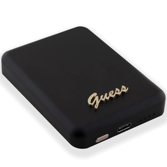 Guess - Guess Magsafe Powerbank 3000mAh 5W Metal Script Logo - Svart