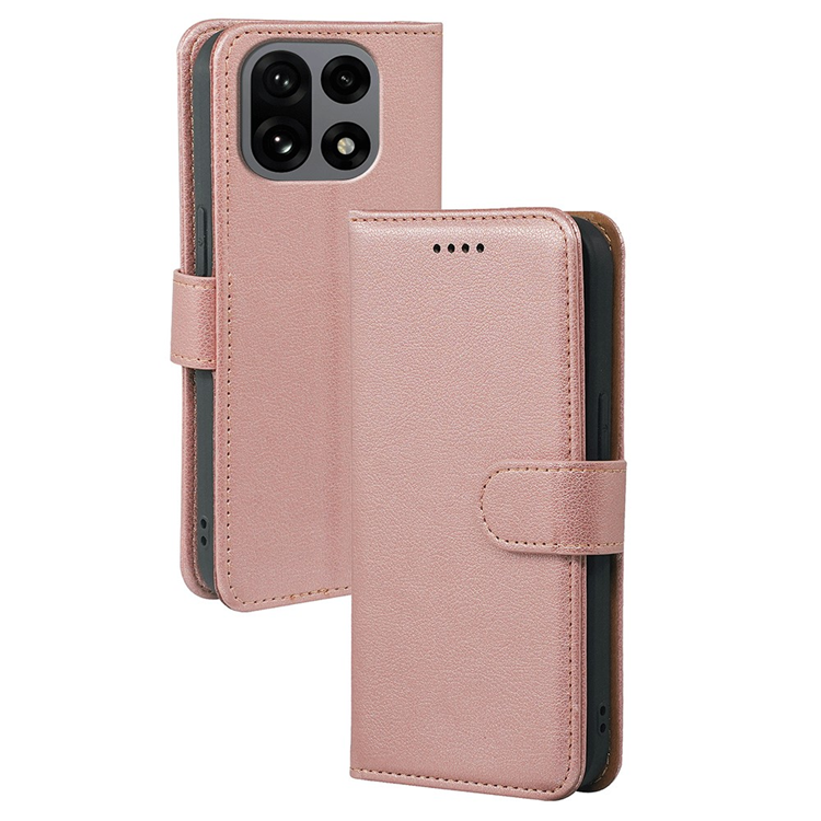 OnePlus 15 Plånboksfodral RFID Blocking Litchi Läder (Roséguld) | 2353 | AlltMobil