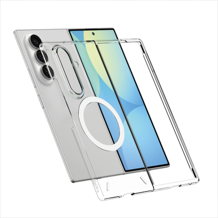 Spigen - Spigen Mobilskal För Galaxy Z Fold 8 Ultra MagSafe Airskin - Clear/Vit