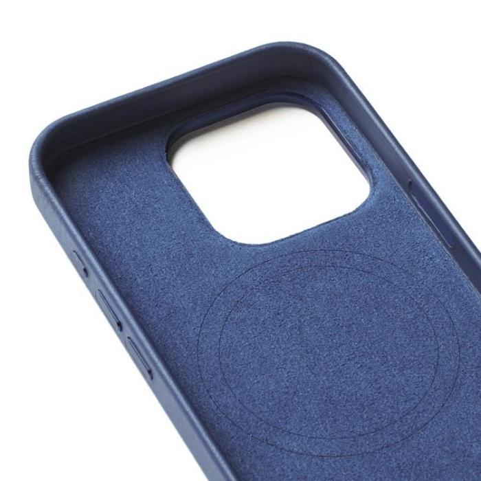 Mujjo - Mujjo iPhone 16 Pro Mobilskal MagSafe Korthållare - Blå