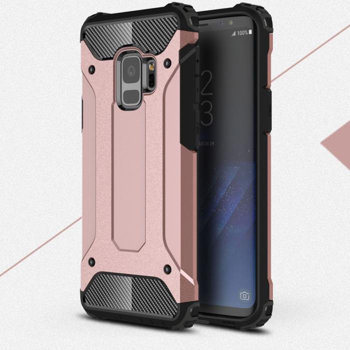 UTGATT4 - Hybrid Armor Mobilskal Samsung Galaxy S9 - Rose Gold