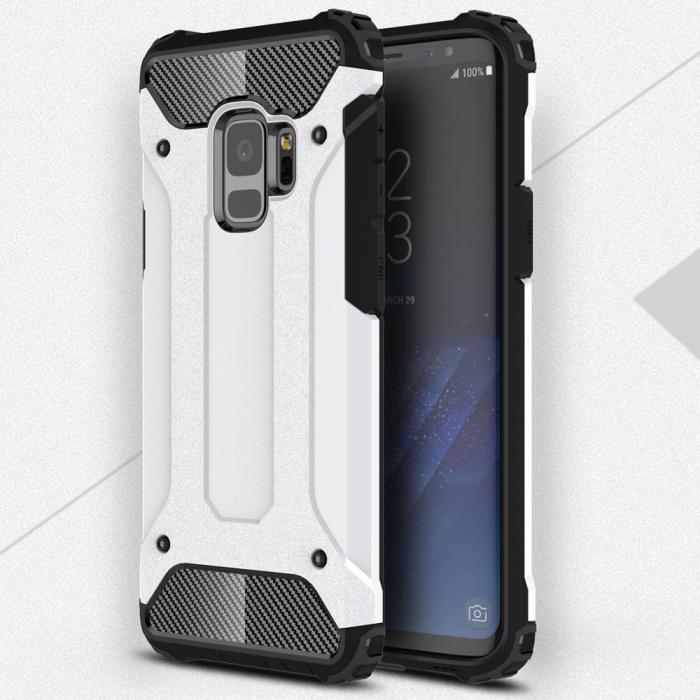 UTGATT4 - Hybrid Armor Mobilskal Samsung Galaxy S9 - Vit