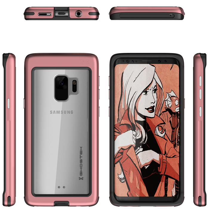 UTGATT4 - Ghostek Atomic Slim Skal till Samsung Galaxy S9 - Rose Gold