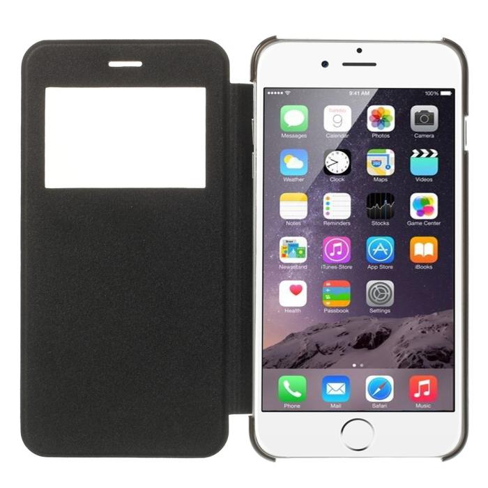 UTGATT1 - Mobilfodral med fönster till Apple iPhone 6(S) Plus - Svart