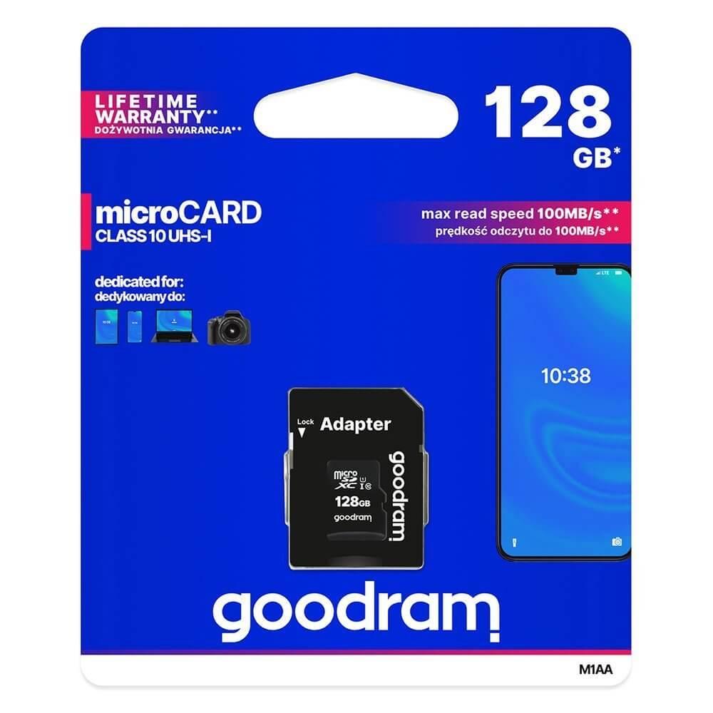 Goodram Mikrokort 128 GB micro SD XC UHS-I class 10 memory card | 3387 | AlltMobil