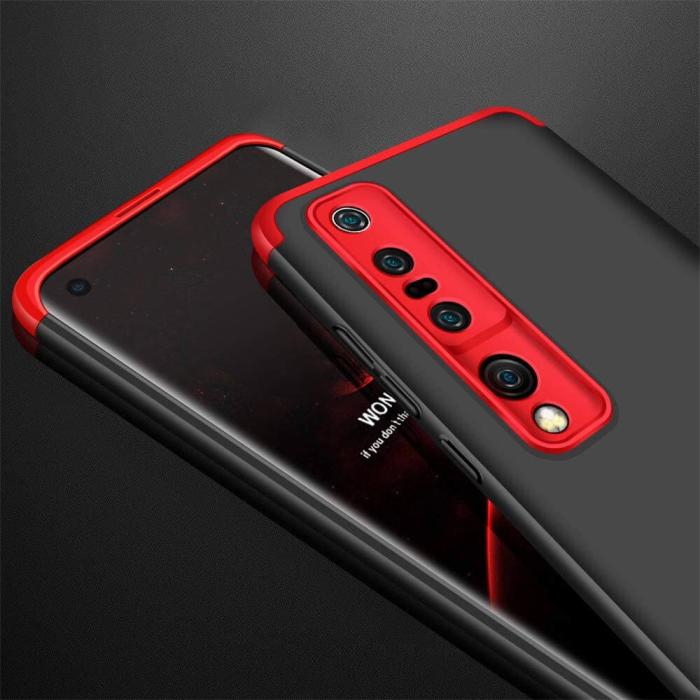 UTGATT4 - GKK 360 Protection Fram bak skal Xiaomi Mi 10 Svart-Röd