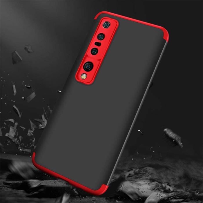 UTGATT4 - GKK 360 Protection Fram bak skal Xiaomi Mi 10 Svart-Röd