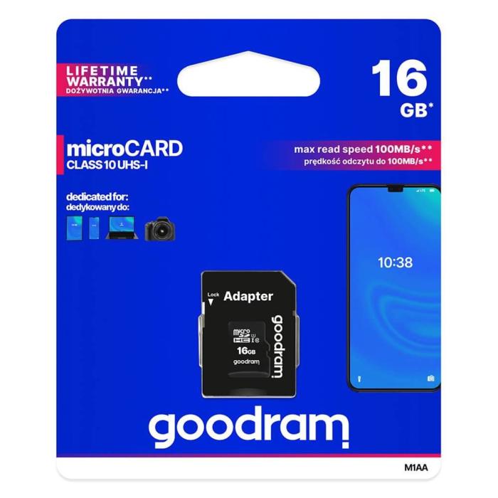 OEM - Goodram Microcard 16 GB micro SD HC UHS-I class 10 memory card