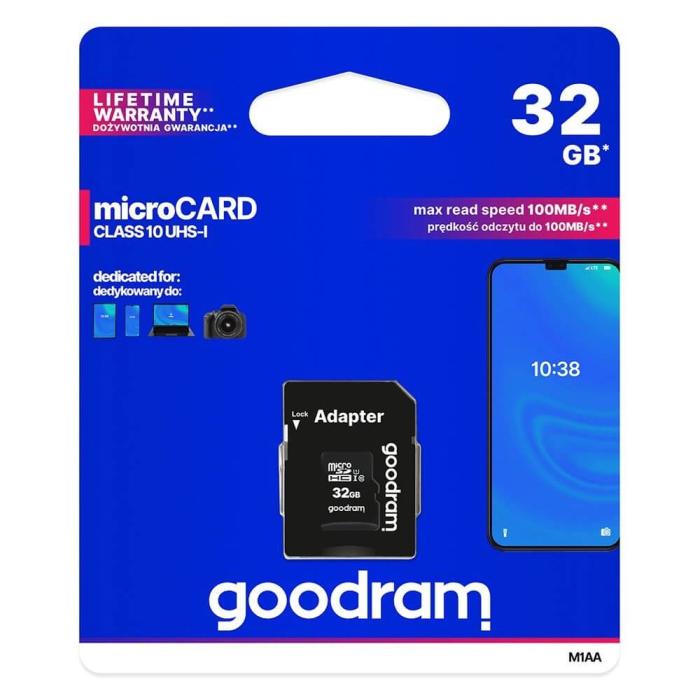 Goodram - Goodram Microcard 32 GB micro SD HC UHS-I class 10 memory card
