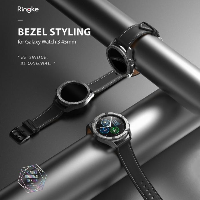 UTGATT1 - Ringke Bezel Styling Samsung Galaxy Watch 3 45mm - Stainless Steel