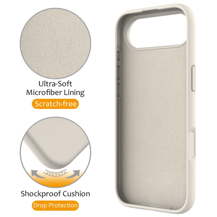 A-One Brand - iPhone Air Mobiskal MagSafe Kickstand PC + Silikon - Antik Vit