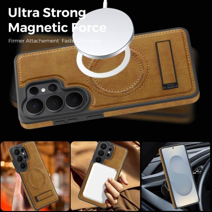 OEM - Mobilskal för Samsung Galaxy S26 Ultra Magnetiskt PC + TPU - Brun