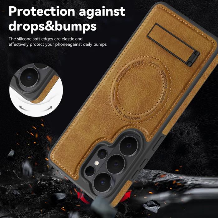 OEM - Mobilskal för Samsung Galaxy S26 Ultra Magnetiskt PC + TPU - Brun