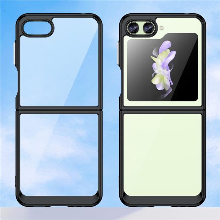 OEM - Galaxy Z Flip 5 Mobilskal Shockproof TPU Acrylic - Svart