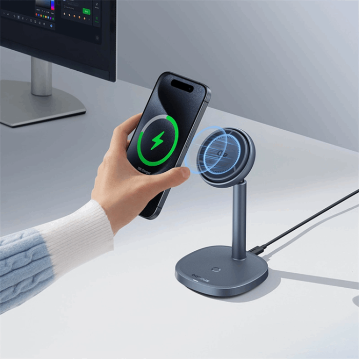 BASEUS - Baseus Qi2 20W MagSafe Trådlös Laddare 2-i-1 Orbit 2 Pro