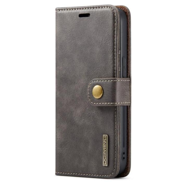 DG.MING - DG.MING iPhone 14 Plus Plånboksfodral Split Detachable Flip - Grå