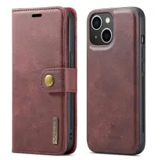 DG.MING - DG.MING iPhone 14 Plus Plånboksfodral Split Detachable Flip - Röd