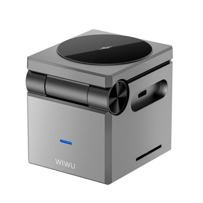 WIWU - WiWU 3in1 Hopfällbar Trådlös Laddare Apple Watch, iPhone, Airpods 15W