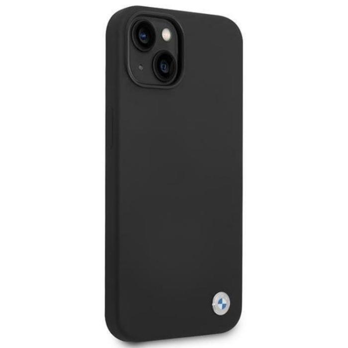 BMW - BMW iPhone 14 Plus Skal Silicone Metal Logo - Svart
