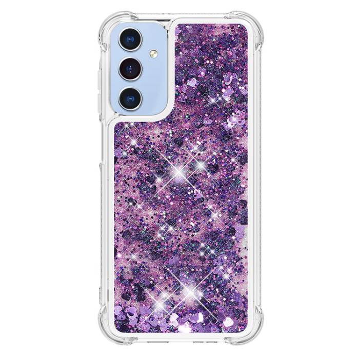 A-One Brand - Galaxy A17/A26 Mobilskal Glitter Quicksand TPU - Mörklila