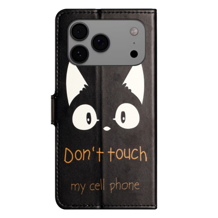 A-One Brand - iPhone 17 Pro Plånboksfodral Pattern Print Läder - Kattöron