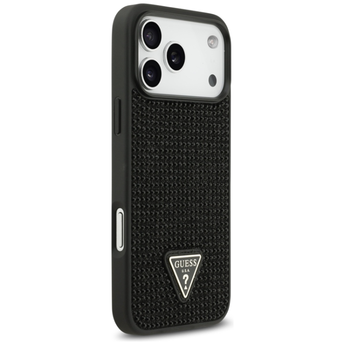Guess - Guess iPhone 17 Pro Mobilskal Rhinestone Triangle Logo - Svart